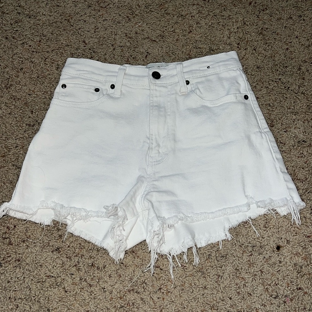 Abercrombie Curve love high rise denim shorts